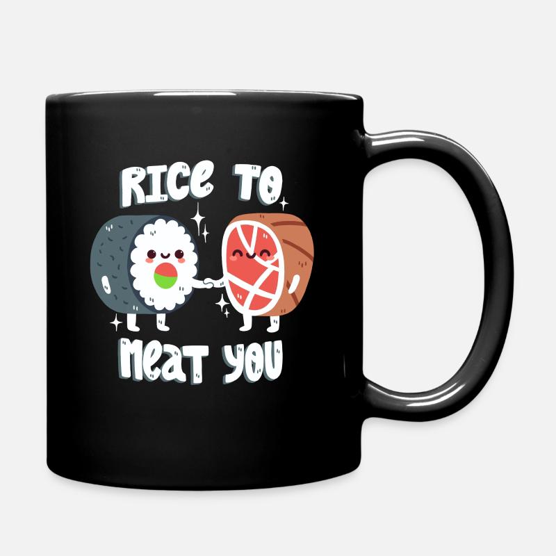 Sushi and Meat Pun - Full Colour Mug - black