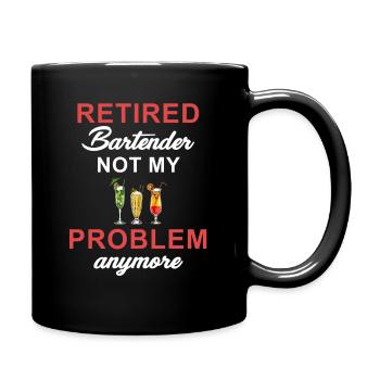 Barman à la retraite, ce n'est plus mon problème - Mug uni - noir - Droite