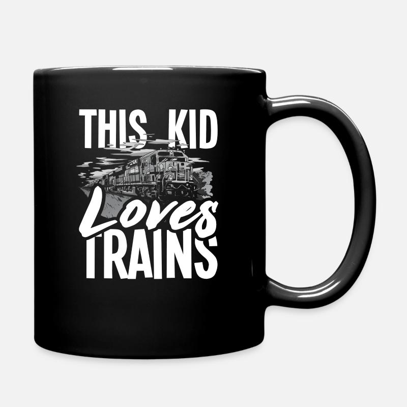 Junge Mädchen Kinder Zug Züge Hobby - Tasse einfarbig - Schwarz