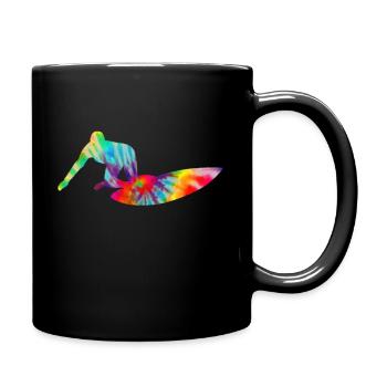 Surfen Vintage Surfer Geschenk - Tasse einfarbig - Schwarz - Rechts