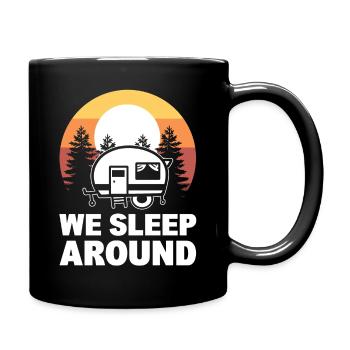We Sleep Around Wohnmobil - Tasse einfarbig - Schwarz - Rechts