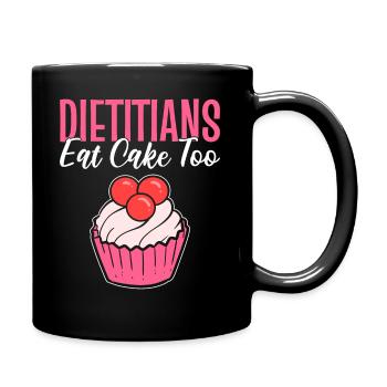 Lustiger Ernährungsberater Ernährungscoach - Tasse einfarbig - Schwarz - Rechts