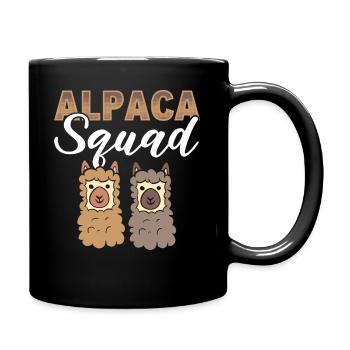 Alpaca Squad Viehzüchter - Tasse einfarbig - Schwarz - Rechts