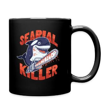 Jeu de mots sur les orques - Tueur en série de la mer - Mug uni - noir - Droite