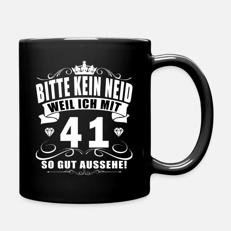 41 Geburtstag 41 Jahre 41 Lebensjahr 41 Lebenalter - Tasse einfarbig - Schwarz