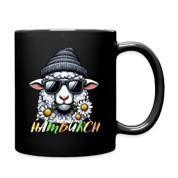 Hamburg Hamburch Schaf Hansestadt Küste Nordsee - Tasse einfarbig - Schwarz - Rechts