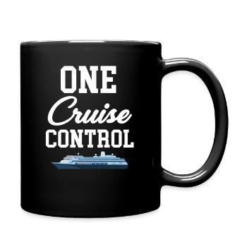 Kein Tempomat Schiffsliebhaber Kreuzfahrt Segeln - Tasse einfarbig - Schwarz - Rechts