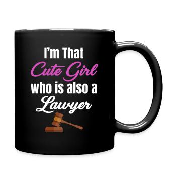 Ich Bin Das Süße Mädchen, Das Auch Eine Anwältin - Tasse einfarbig - Schwarz - Rechts