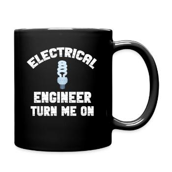 Electrical Engineer Turn Me On Off Physicist - Full Colour Mug - black - Right