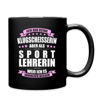 Sportlehrerin Abschied Lehrerin Erinnerung Lehrer - Tasse einfarbig - Schwarz - Rechts