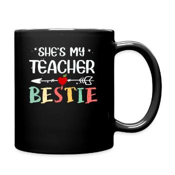 Professeur Bestie assorti T-shirts d’école pour - Mug uni - noir - Droite