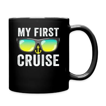My First Cruise Family Vacation - Fun - Full Colour Mug - black - Right
