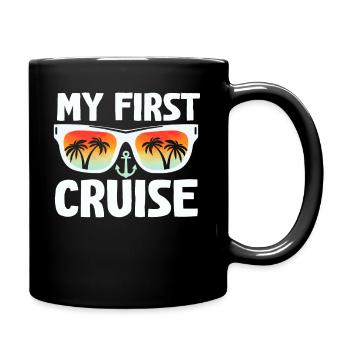 My First Cruise Family Vacation - Fun - Full Colour Mug - black - Right