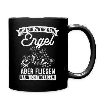 I'm not an angel but I can fly - Full Colour Mug - black - Right