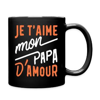 Belle idée cadeau fete des pères anniversaire papa - Mug uni - noir - Droite