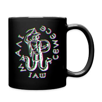 Glitched Abraxas symbol - Full Colour Mug - black - Right