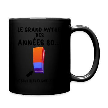 80s Vintage Eraser Humor - Full Colour Mug - black - Right