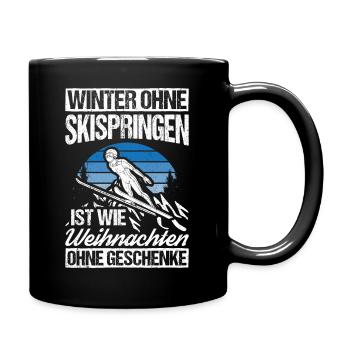 Winter without ski jumping is like Christmas without ski jumping - Full Colour Mug - black - Right