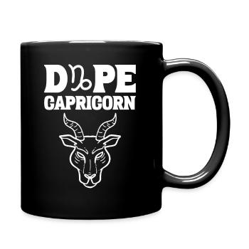 Sternzeichen Steinbock Astrologen - Tasse einfarbig - Schwarz - Rechts