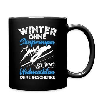 Ski Jumping Ski Flying Ski Holidays Winter Sports Skisp - Full Colour Mug - black - Right