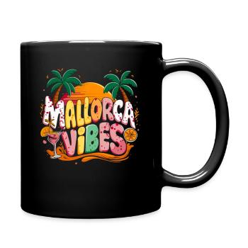 Mallorca Vibes Tropischer Sonnenuntergang Paradies - Tasse einfarbig - Schwarz - Rechts