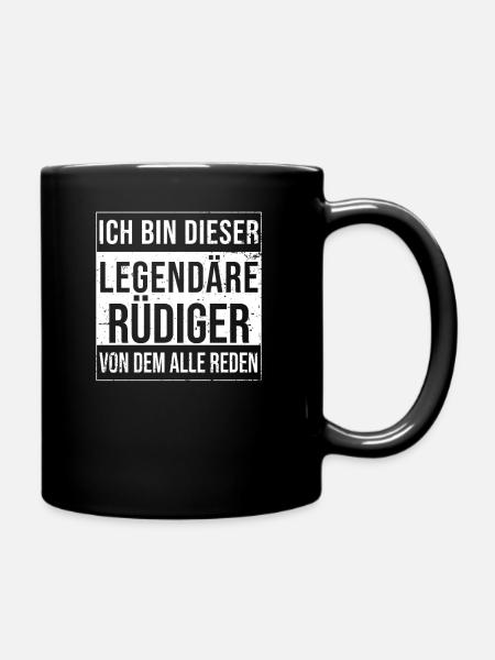 Ich bin dieser legendäre für Rüdiger - Tasse einfarbig - Schwarz