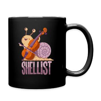 Jeu de mots pour violoncelle - Mug uni - noir - Droite