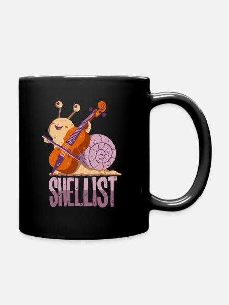Cello Pun - Full Colour Mug - black