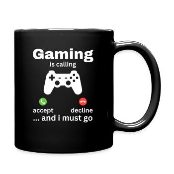 Le jeu m’appelle et je dois y aller - Mug uni - noir - Droite