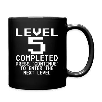 Level 5 Complete Geburtstag - Tasse einfarbig - Schwarz - Rechts