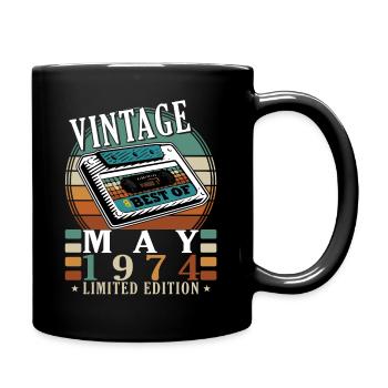 Vintage May 1974 - Tasse einfarbig - Schwarz - Rechts