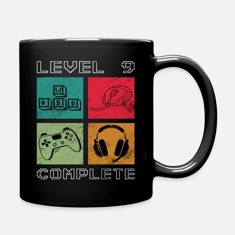 Level 9 Complete 9 Geburtstag Junge Mädchen - Tasse einfarbig - Schwarz