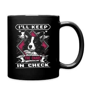 Dog | I'll keep the chaos in check Border Collie - Full Colour Mug - black - Right