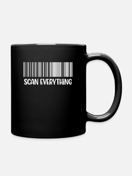 Alles Scannen Lustiger Kassierer Buchhalter - Tasse einfarbig - Schwarz