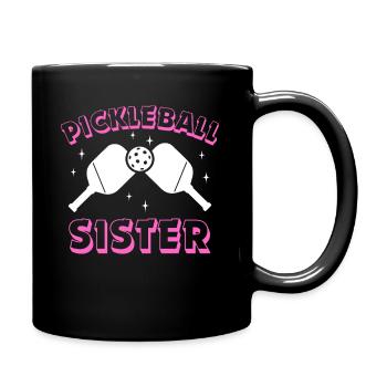 Sœur de pickleball - Mug uni - noir - Droite