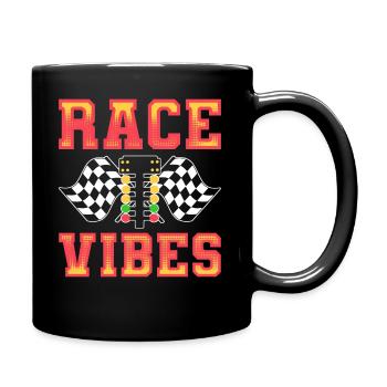 Drag-Racing-Liebhaber Autoliebhaber - Tasse einfarbig - Schwarz - Rechts