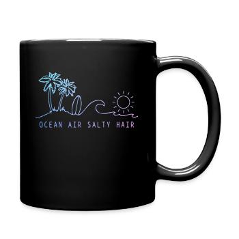 Surfer Vintage Surf Geschenk - Tasse einfarbig - Schwarz - Rechts