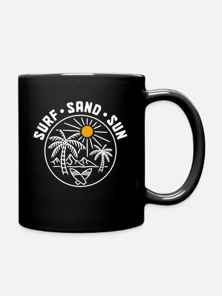 Surfer Vintage Surf Geschenk - Tasse einfarbig - Schwarz