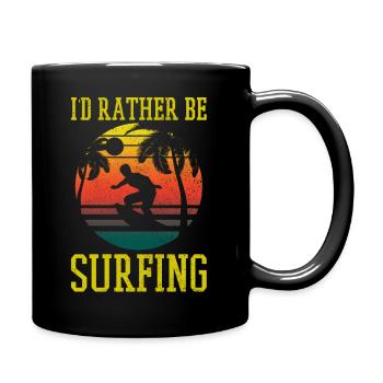 Surfer Vintage Surf Gift - Full Colour Mug - black - Right