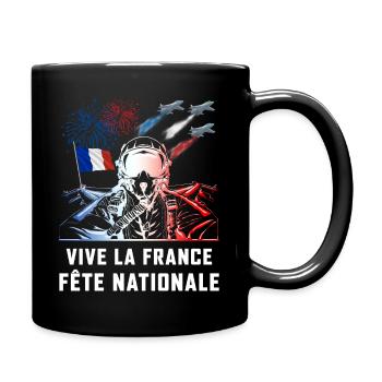 Pilotpatrouille zum französischen Nationalfeiertag - Tasse einfarbig - Schwarz - Rechts