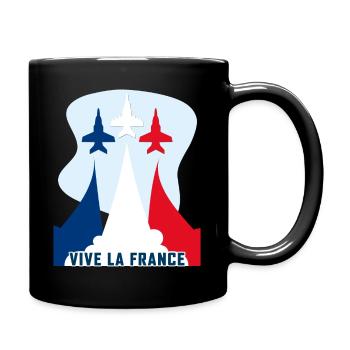 Vive La France Fête Nationale Homme - Tasse einfarbig - Schwarz - Rechts