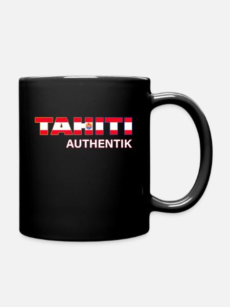 Drapeau Tahiti Cadeau Homme Garçon Fille - Mug uni - noir