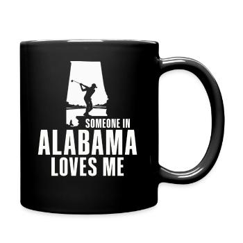 Jemand in Alabama liebt mich - Tasse einfarbig - Schwarz - Rechts