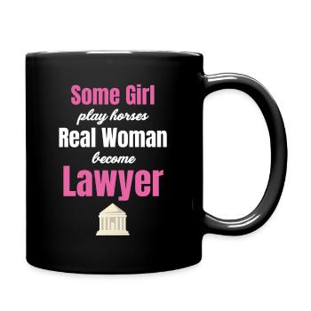 Einige Mädchen Spielen Pferd Echte Frauen Werden - Tasse einfarbig - Schwarz - Rechts