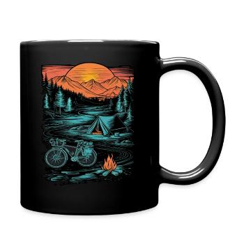 Vélo Camping Camping Montagne Nature Excursion - Mug uni - noir - Droite