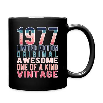 Limited Edition Since 1977 Birthday Vintage 1977 - Full Colour Mug - black - Right