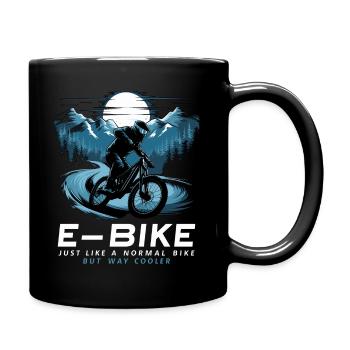 E Bike Dire Citation Cycliste Montagnes Nature - Mug uni - noir - Droite