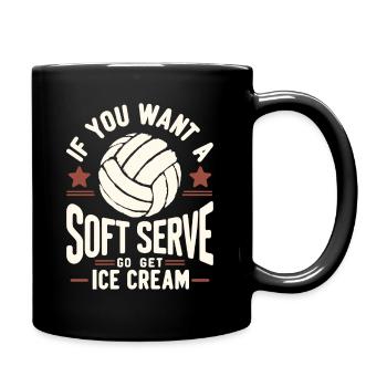 volley-ball, joueurs de volley-ball drôles, joueurs de volley-ball - Mug uni - noir - Droite