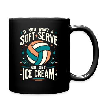 volley-ball, joueurs de volley-ball drôles, joueurs de volley-ball - Mug uni - noir - Droite