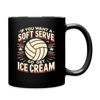 volley-ball, joueurs de volley-ball drôles, joueurs de volley-ball - Mug uni - noir - Droite
